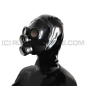 Preview: Delxue gasmask-zipper-hood HR-CH with 2 gasmask-threads and thread-cover - model PDF-D - immediately available in size L